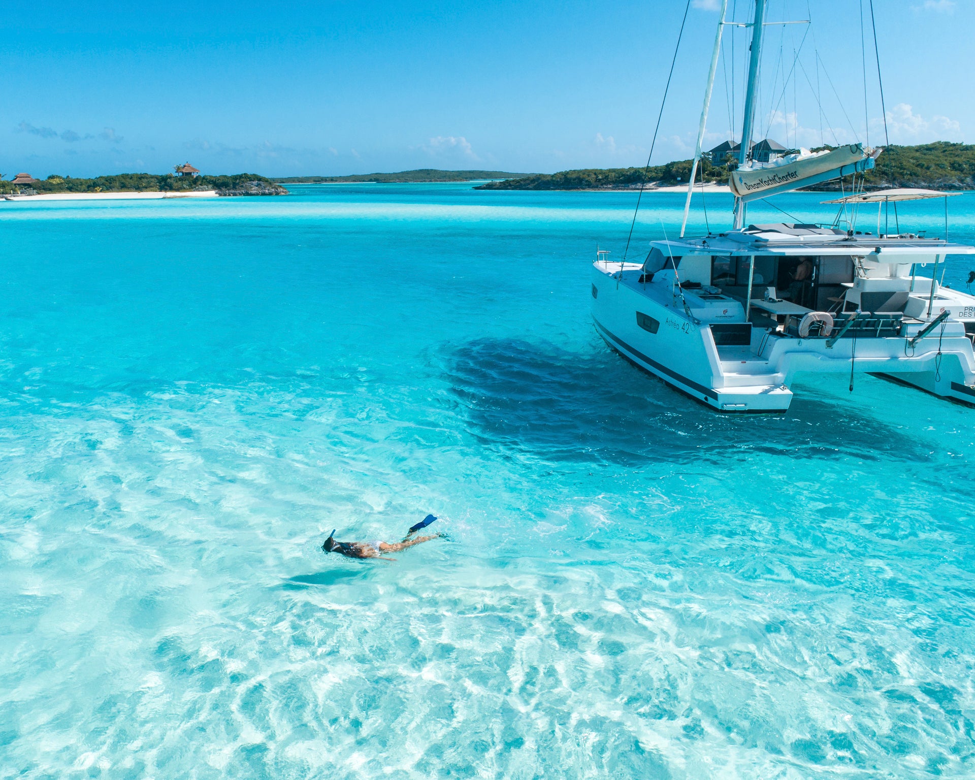 Exumas blue ocean vacation yacht charter