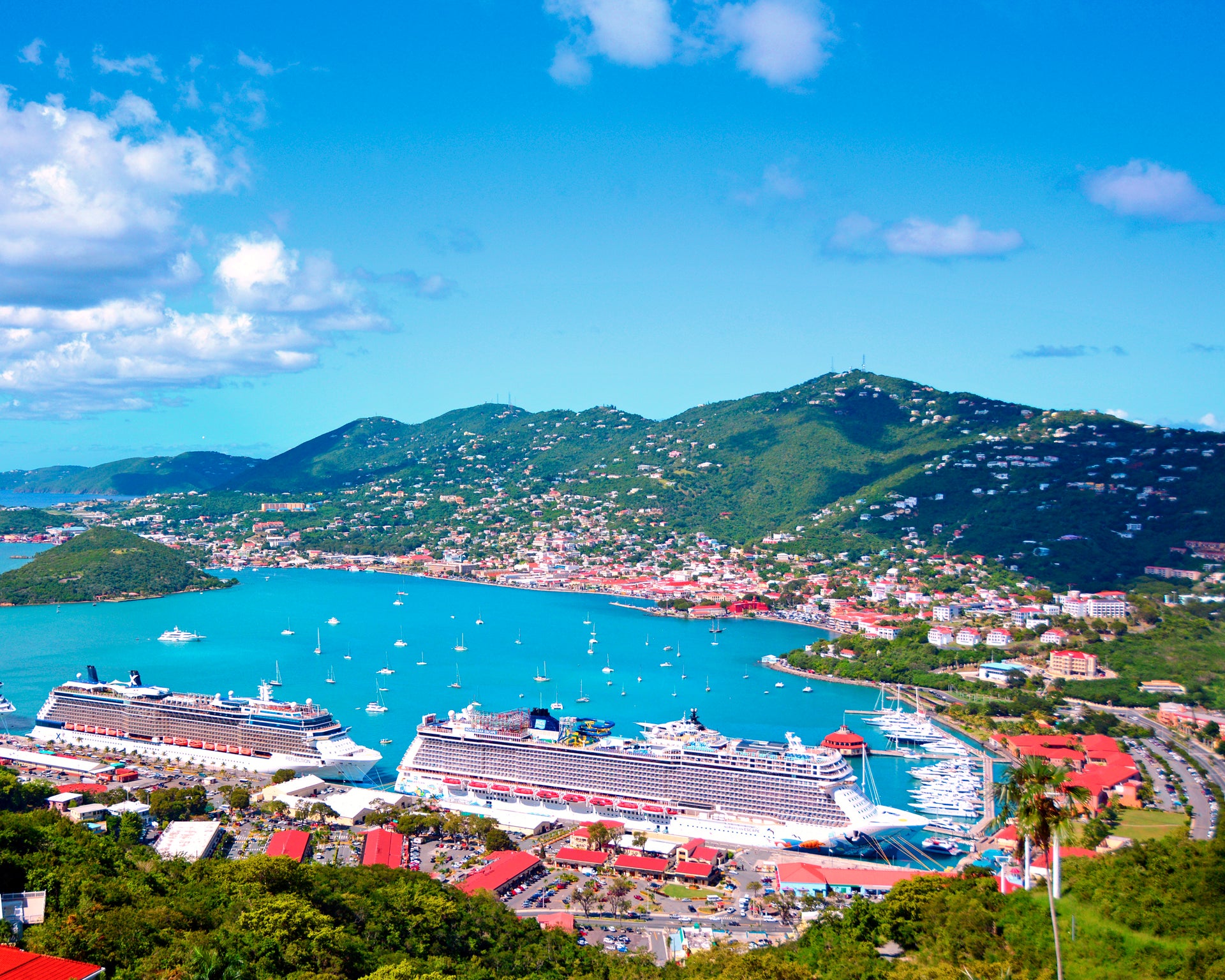 US Virgin Islands bay and beautiful landscape