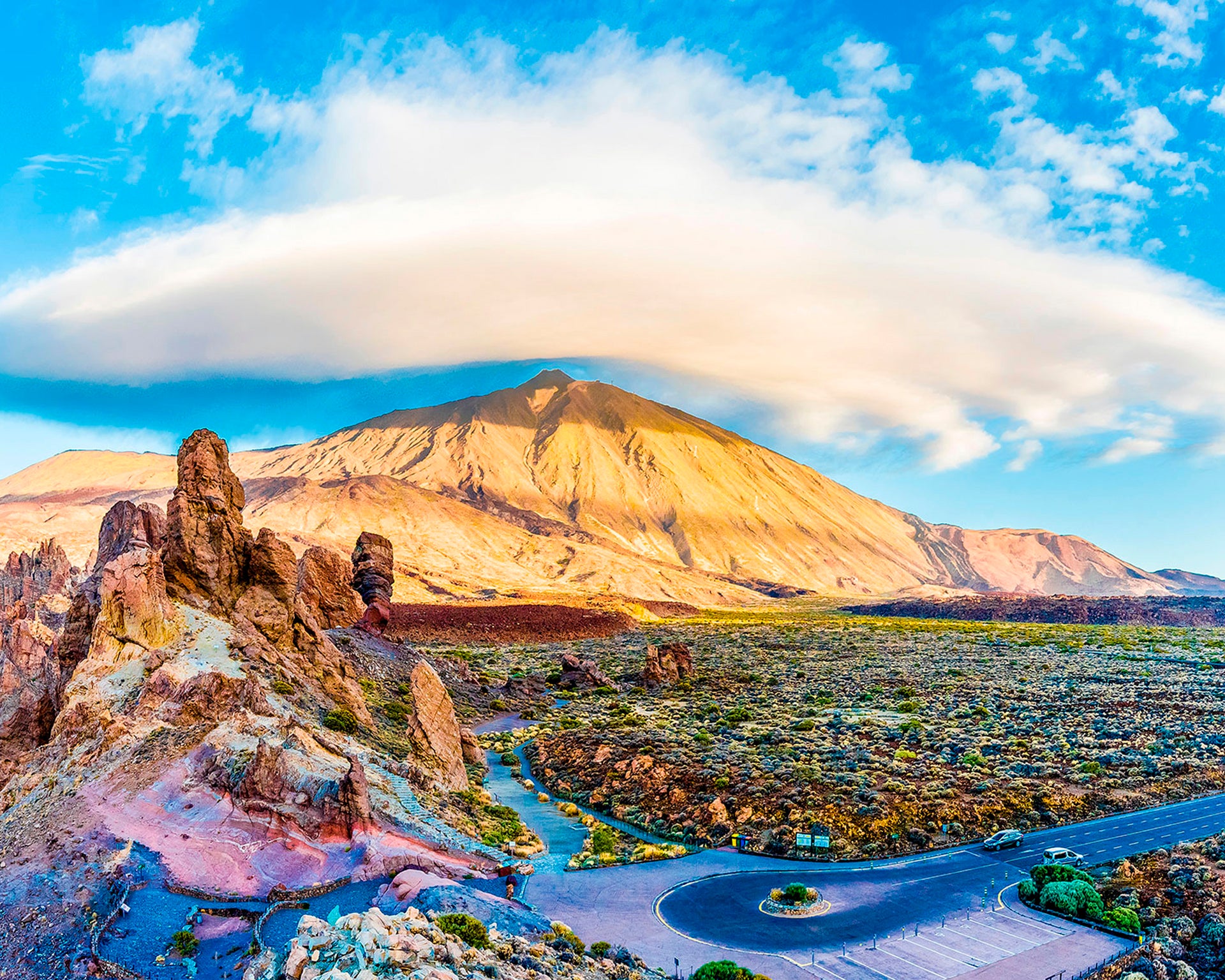 Tenerife teide mountain colorful landscape