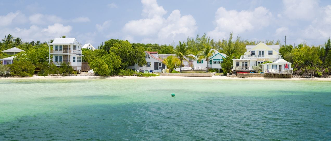 Abaco beach houses blue coast sailing