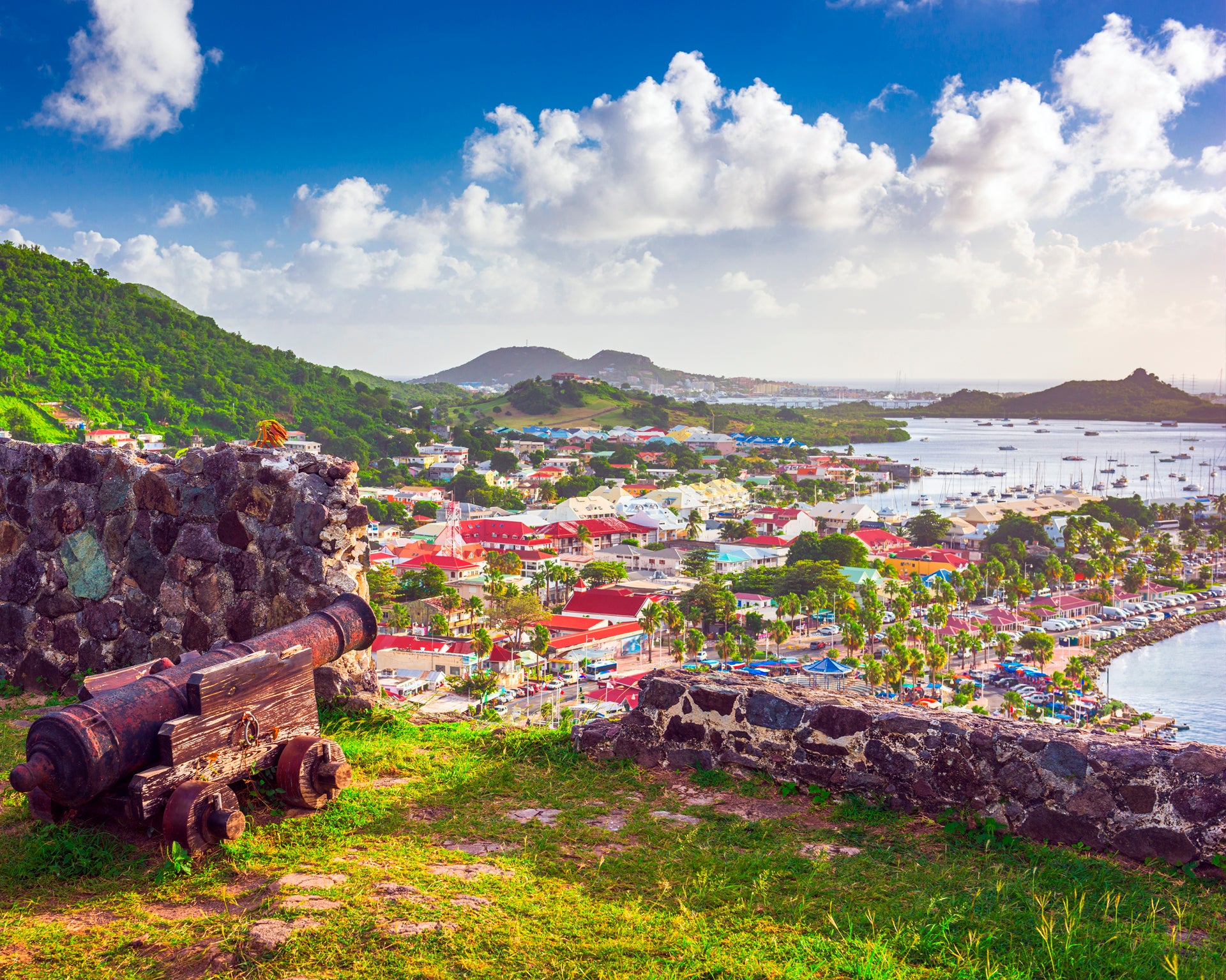 Saint martin colorful landscape coast