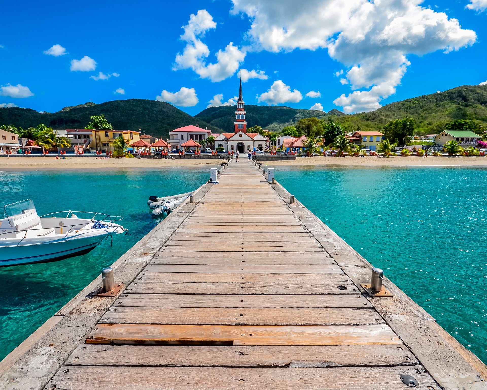 Martinique sea way colorful beach houses