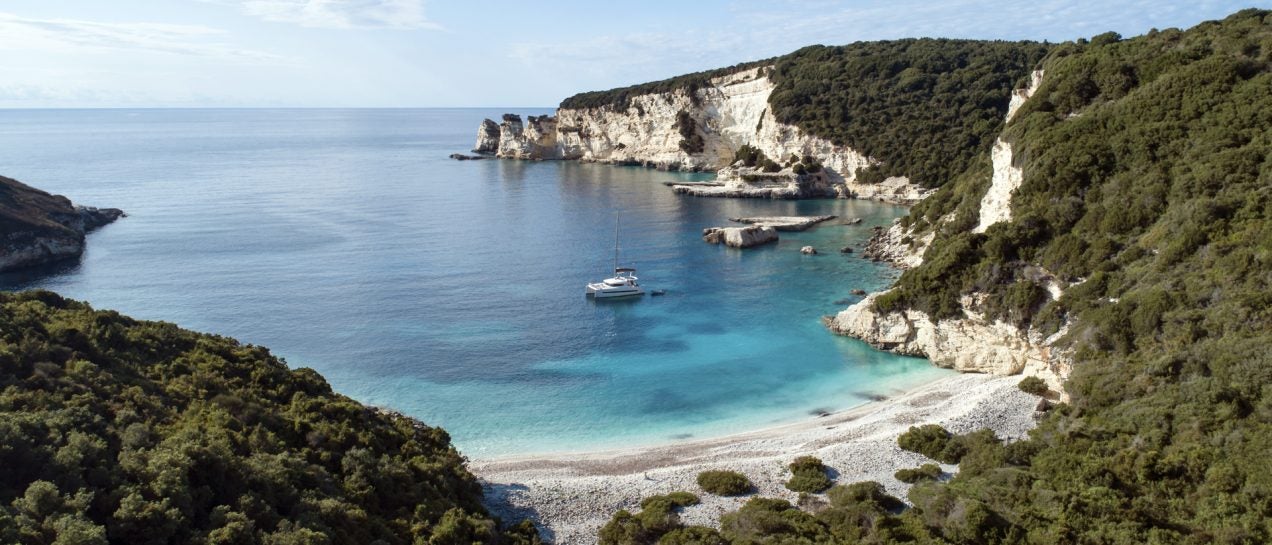 Lefkas crystal water beach yacht charter