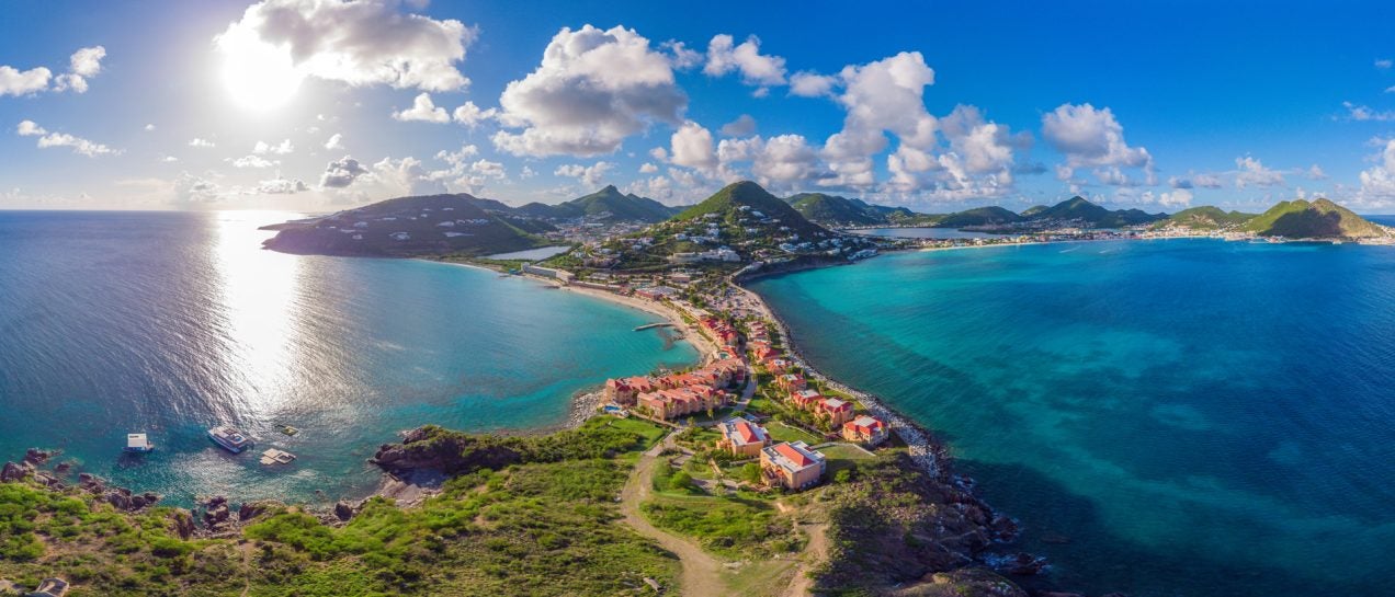 Saint Martin natural landscape mountain island